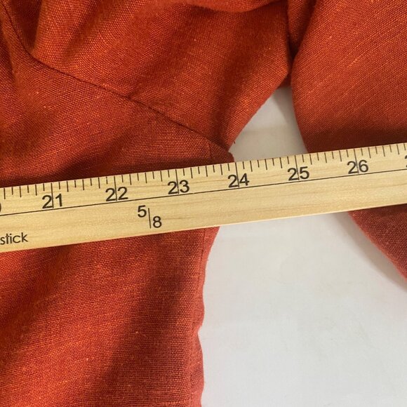 Coldwater Creek Linen Blend Cardigan Blazer Womens Size 20 Plus Size Orange Flor - Picture 11 of 14